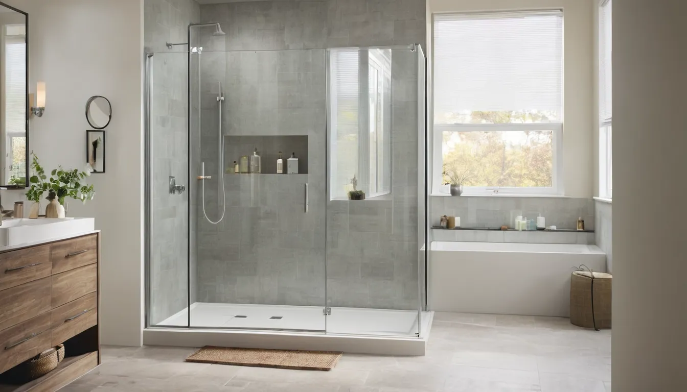 A bright, modern walk-in shower replacing an old tub in a home bathroom near St. Louis